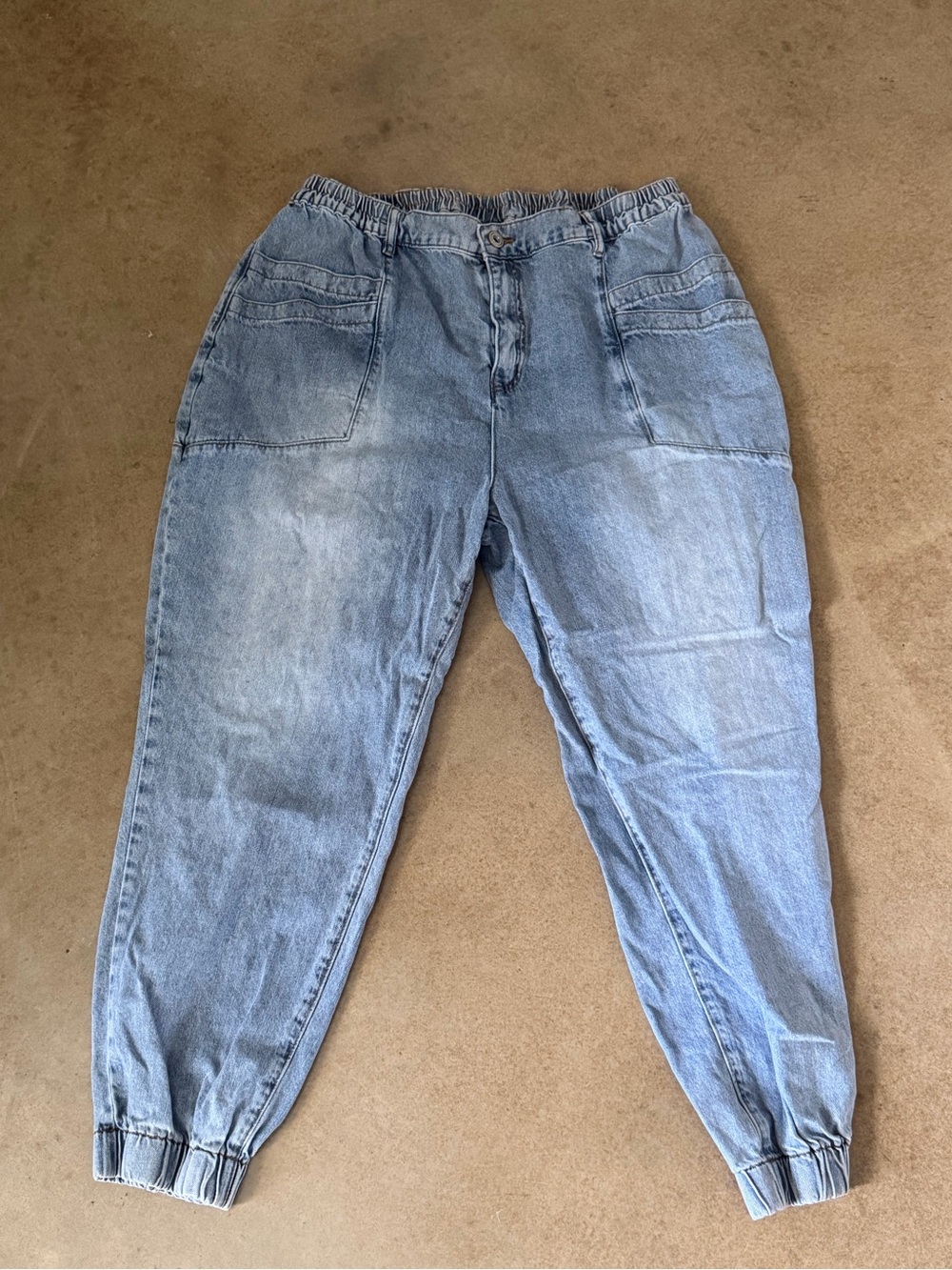 Vintage Street Style Denim Jogger Jeans - Women